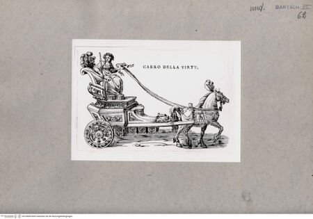 Vorderseite von  [http://creativecommons.org/publicdomain/mark/1.0/] Wagen der Tugend - , bh104604. Foto.