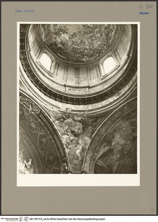 Vorderseite von Hutzel, Max [https://www.deutsche-digitale-bibliothek.de/content/lizenzen/rv-fz/] Sant'Andrea delle Fratte - Ansicht mit nordöstlichem Pendentif, bh105113_recto. Foto: Hutzel, Max.