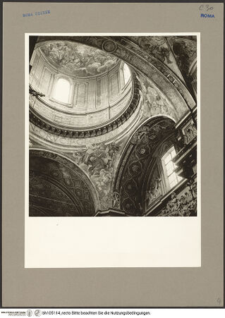 Vorderseite von Hutzel, Max [https://www.deutsche-digitale-bibliothek.de/content/lizenzen/rv-fz/] Sant'Andrea delle Fratte - Ansicht mit nordwestlichem Pendentif, bh105114_recto. Foto: Hutzel, Max.