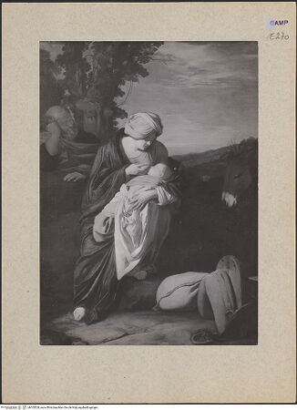 Vorderseite von Musée Nationaux, Versailles [https://www.deutsche-digitale-bibliothek.de/content/lizenzen/rv-ez/] Ruhe auf der Flucht nach Ägypten - Gesamtansicht, bh105528_recto. Foto.