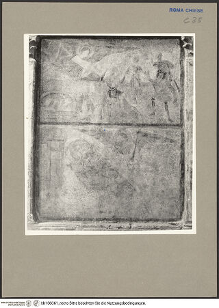 Vorderseite von Hutzel, Max [https://rightsstatements.org/page/CNE/1.0/] Szenen aus dem Leben und der Passion Christi, verschiedene Märtyrer und Szenen aus der Vita der Heiligen Urban und CaeciliaVita und Passion Christi - Verkündigung an die Hirten & Traum Josephs, bh106061_recto. Foto: Hutzel, Max.