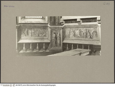 Vorderseite von Hutzel, Max [https://www.deutsche-digitale-bibliothek.de/content/lizenzen/rv-fz/] Sockelzone und Himmelfahrt Mariens Fresken in der Sockelzone - Fresken in der Sockelzone rechts vom Altar, bh106072_recto. Foto: Hutzel, Max.