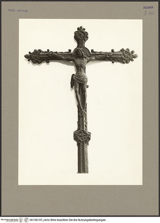 Vorderseite von Hutzel, Max [https://rightsstatements.org/page/CNE/1.0/] Kruzifix - , bh106137_recto. Foto: Hutzel, Max.