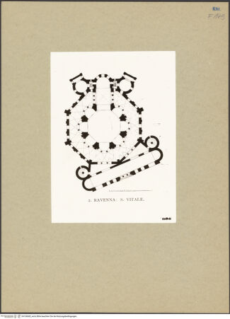 Vorderseite von unbekannt [https://www.deutsche-digitale-bibliothek.de/content/lizenzen/rv-fz/] San Vitale - Grundriss, bh106683_recto. Foto.