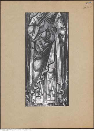 Vorderseite von Bibliotheca Hertziana [https://www.deutsche-digitale-bibliothek.de/content/lizenzen/rv-fz/] Madonna mit Thomas sowie dem Erzengel MichaelHeiliger Thomas - Detail: Tunika und Mantel, bh106963_recto. Foto.