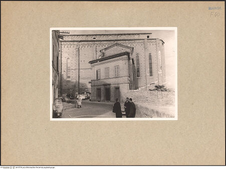 Vorderseite von Stopfel [https://www.deutsche-digitale-bibliothek.de/content/lizenzen/rv-fz/] San FrancescoAußenbau - Südflanke von Süden, bh107376_recto. Foto: Stopfel, Wolfgang.