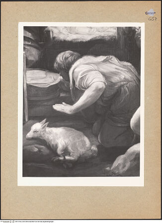 Vorderseite von Villani [https://www.deutsche-digitale-bibliothek.de/content/lizenzen/rv-ez/] Geburt Christi und die Anbetung durch die Hirten - Detail: Hirte, bh107443_recto. Foto: Villani.