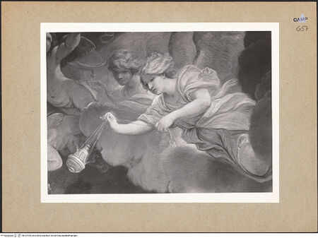 Vorderseite von Villani [https://www.deutsche-digitale-bibliothek.de/content/lizenzen/rv-ez/] Geburt Christi und die Anbetung durch die Hirten - Detail: Engel, bh107444_recto. Foto: Villani.