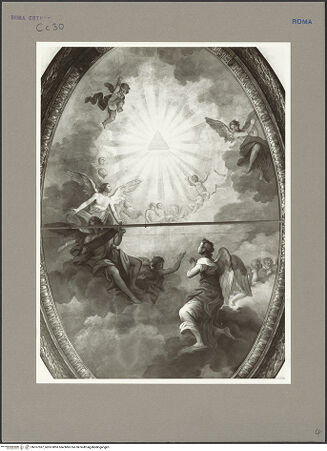 Vorderseite von unbekannt [https://www.deutsche-digitale-bibliothek.de/content/lizenzen/rv-ez/] Engel beten die Trinität an - Detail, bh107597_recto. Foto: Hutzel, Max.