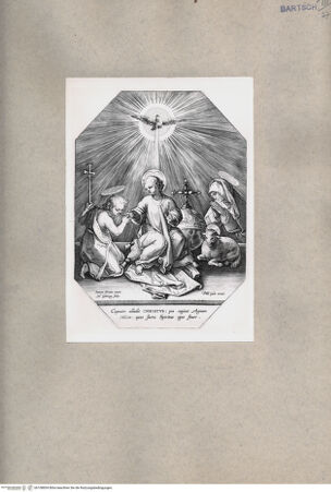 Vorderseite von British Museum [http://creativecommons.org/publicdomain/mark/1.0/] Christuskind als Salvator Mundi und der Johannesknabe - , bh108854. Foto.