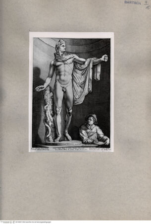 Vorderseite von British Museum [http://creativecommons.org/publicdomain/mark/1.0/] Apollo Pythius, Apollo von Belvedere mit dem jungen Zeichner - , bh108907. Foto.