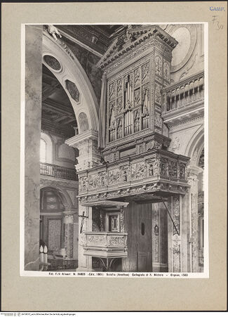 Vorderseite von Alinari [https://www.deutsche-digitale-bibliothek.de/content/lizenzen/rv-ez/] Orgel - Seitenansicht, bh109312_recto. Foto.