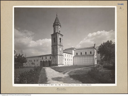 Vorderseite von Alinari [https://www.deutsche-digitale-bibliothek.de/content/lizenzen/rv-ez/] San Francesco a Folloni - Ansicht von Westen, bh109318_recto. Foto.