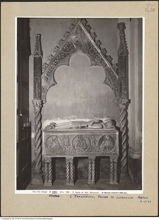 Vorderseite von Alinari [https://www.deutsche-digitale-bibliothek.de/content/lizenzen/rv-fz/] Grabmal des Ludovico Artus (gest. 1370) - , bh109323_recto. Foto.