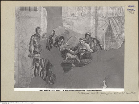 Vorderseite von Alinari [https://www.deutsche-digitale-bibliothek.de/content/lizenzen/rv-ez/] Bankettszene (oder der Tod der Sophonisbe) - Gesamtansicht, bh109338_recto. Foto.