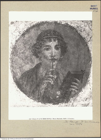 Vorderseite von Alinari [https://www.deutsche-digitale-bibliothek.de/content/lizenzen/rv-ez/] Porträt eines Mädchen (Sappho?) - Gesamtansicht, bh109342_recto. Foto.