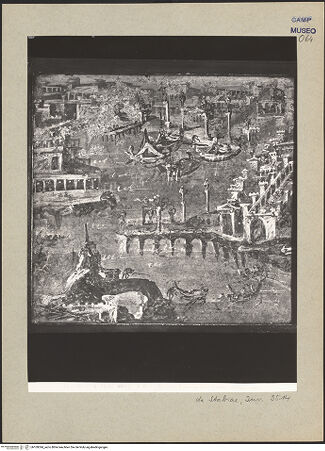 Vorderseite von Alinari [https://www.deutsche-digitale-bibliothek.de/content/lizenzen/rv-ez/] Landschaft mit Hafen - Gesamtansicht, bh109394_recto. Foto.