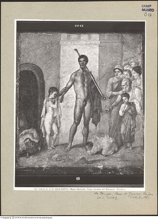 Vorderseite von Alinari [https://www.deutsche-digitale-bibliothek.de/content/lizenzen/rv-ez/] Theseus und der tote Minotauros - Gesamtansicht, bh109418_recto. Foto.