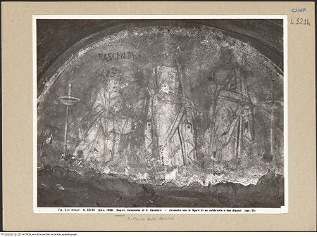 Vorderseite von Alinari [https://www.deutsche-digitale-bibliothek.de/content/lizenzen/rv-ez/] Arcosolium des Pascentius - Gesamtansicht, bh109426_recto. Foto.