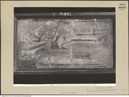 Vorderseite von Alinari [https://www.deutsche-digitale-bibliothek.de/content/lizenzen/rv-ez/] Meerlandschaft mit Stadtansicht - Gesamtansicht, bh109427_recto. Foto.