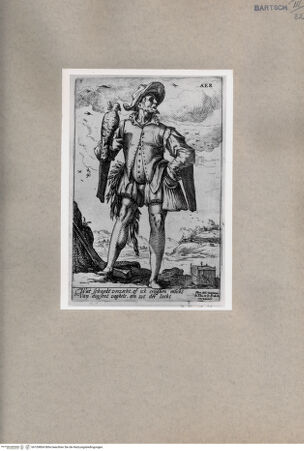 Vorderseite von British Museum [https://www.deutsche-digitale-bibliothek.de/content/lizenzen/rv-ez/] 'Aer', Mann mit einem Falken auf dem rechten Arm - , bh109804. Foto.