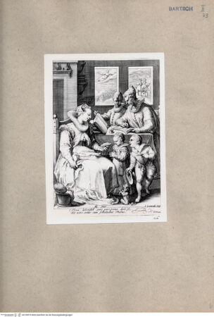 Vorderseite von British Museum [https://www.deutsche-digitale-bibliothek.de/content/lizenzen/rv-ez/] 'Morgen', ein Gelehrter mit seinem Schüler, Mutter mit zwei Kindern - , bh109979. Foto.