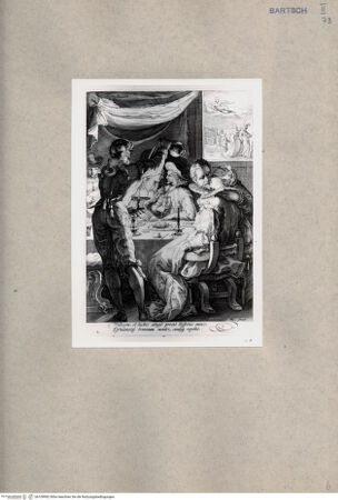 Vorderseite von British Museum [https://www.deutsche-digitale-bibliothek.de/content/lizenzen/rv-ez/] 'Abend', zwei Paare an einem gedeckten Tisch - , bh109982. Foto.