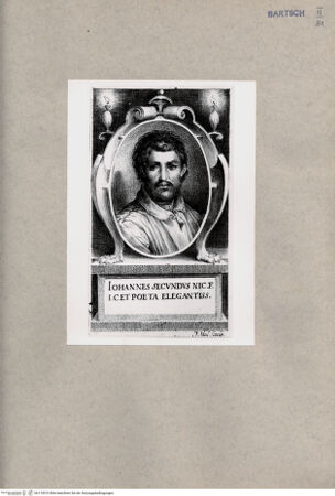 Vorderseite von British Museum [https://www.deutsche-digitale-bibliothek.de/content/lizenzen/rv-ez/] Porträt des Dichters Johannes Secundus - , bh110010. Foto.