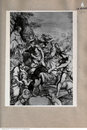 Vorderseite von unbekannt [http://creativecommons.org/publicdomain/mark/1.0/] Der Heilige Benedikt emfängt die Gaben der Landleute - , bh110092. Foto.