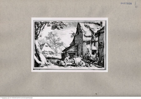 Vorderseite von British Museum [https://www.deutsche-digitale-bibliothek.de/content/lizenzen/rv-ez/] Bauerngehöft mit dem Gleichnis vom verlorenen Sohn - , bh110506. Foto.