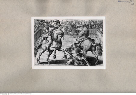 Vorderseite von British Museum [https://www.deutsche-digitale-bibliothek.de/content/lizenzen/rv-ez/] Giovanni de Medici zu Pferde im Duellkampf - , bh110661. Foto.