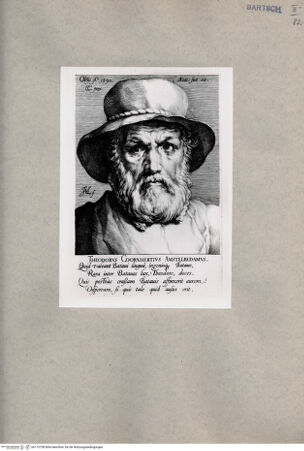 Vorderseite von British Museum [https://www.deutsche-digitale-bibliothek.de/content/lizenzen/rv-ez/] Theodorus Coornhertius Amstelredamus - , bh110758. Foto.