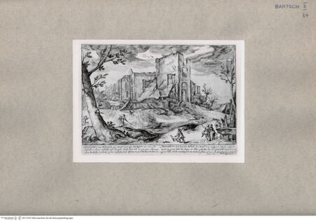 Vorderseite von British Museum [https://www.deutsche-digitale-bibliothek.de/content/lizenzen/rv-ez/] Landschaft mit der Ruine von Schloss Brederode - , bh110767. Foto.