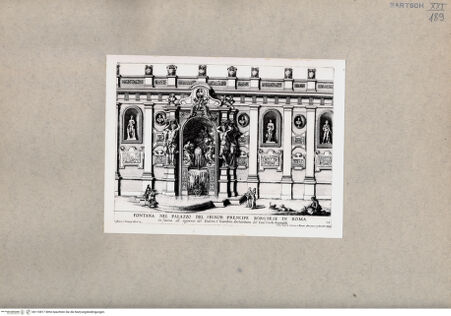 Vorderseite von British Museum [https://www.deutsche-digitale-bibliothek.de/content/lizenzen/rv-ez/] Brunnen im Nimphaeum des Palazzo Borghese in Rom - , bh110817. Foto.