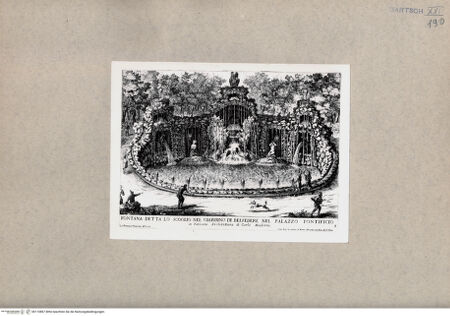 Vorderseite von British Museum [https://www.deutsche-digitale-bibliothek.de/content/lizenzen/rv-ez/] Adlerbrunnen (auch Fontana dello Scoglio) in den Vatikanischen Gärten - , bh110867. Foto.