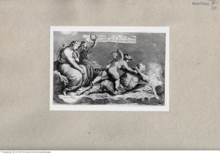 Vorderseite von British Museum [https://www.deutsche-digitale-bibliothek.de/content/lizenzen/rv-ez/] Amor besiegt Pan gekrönt durch Venus und Juno - , bh110879. Foto.