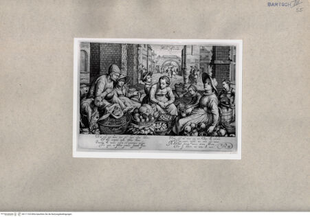 Vorderseite von British Museum [http://creativecommons.org/publicdomain/mark/1.0/] Marktszene - , bh111103. Foto.