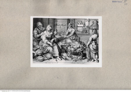 Vorderseite von British Museum [https://www.deutsche-digitale-bibliothek.de/content/lizenzen/rv-ez/] Küchenszene, im Hintergrund das Gleichnis vom reichen Mann und armen Lazarus - , bh111105. Foto.