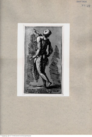 Vorderseite von British Museum [https://www.deutsche-digitale-bibliothek.de/content/lizenzen/rv-ez/] Junger Mann mit erhobenem rechten Arm und Zeigefinger - , bh111159. Foto.