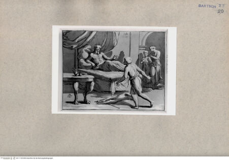 Vorderseite von British Museum [https://www.deutsche-digitale-bibliothek.de/content/lizenzen/rv-ez/] Isaak gibt Esau seinen Segen - , bh111185. Foto.