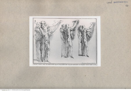 Vorderseite von British Museum [https://www.deutsche-digitale-bibliothek.de/content/lizenzen/rv-ez/] Drei Studien von zwei älteren Männern mit einer Schriftrolle - , bh111189. Foto.