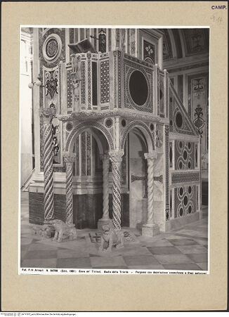 Vorderseite von Alinari [https://www.deutsche-digitale-bibliothek.de/content/lizenzen/rv-fz/] Evangelienkanzel - Gesamtansicht, bh111812_recto. Foto.