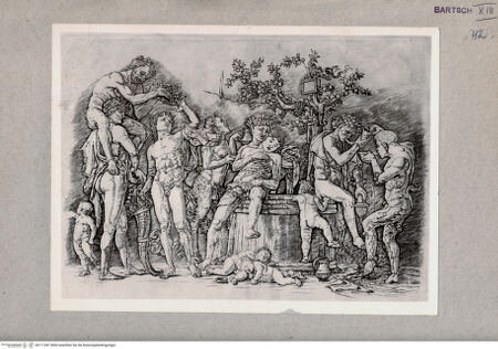 Vorderseite von München, Staatliche Graphische Sammlung [https://www.deutsche-digitale-bibliothek.de/content/lizenzen/rv-ez/] Bacchanal an einer Weinpresse - , bh111941. Foto.