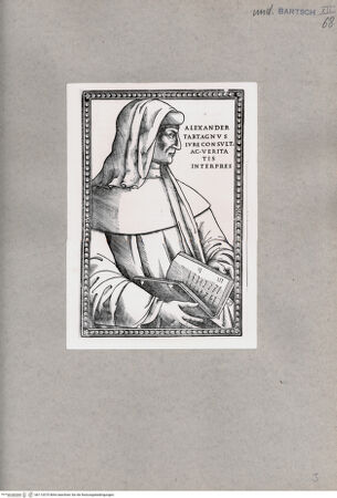 Vorderseite von British Museum [https://www.deutsche-digitale-bibliothek.de/content/lizenzen/rv-ez/] Brustbild von Alessandro Tartagni - , bh112070. Foto.