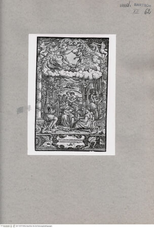 Vorderseite von British Museum [https://www.deutsche-digitale-bibliothek.de/content/lizenzen/rv-ez/] Venus und Amor in einer von Tauben gezogenen Kutsche, darunter Musiker und Liebespaare - , bh112079. Foto.