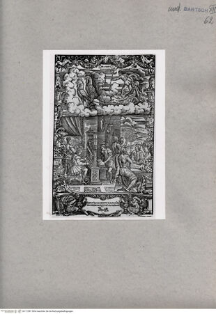 Vorderseite von British Museum [https://www.deutsche-digitale-bibliothek.de/content/lizenzen/rv-ez/] Mercurius in einem von Hähnen gezogenen Triumphwagen, darunter diverse Personen - , bh112081. Foto.