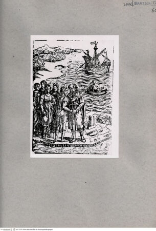 Vorderseite von British Museum [https://www.deutsche-digitale-bibliothek.de/content/lizenzen/rv-ez/] Sechs Personen, im Hintergrund ein Schiff - , bh112151. Foto.