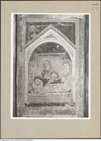 Vorderseite von Hutzel, Max [https://www.deutsche-digitale-bibliothek.de/content/lizenzen/rv-ez/] DekorationTrauer um den toten Christus - Gesamtansicht, bh112200_recto. Foto: Hutzel, Max.