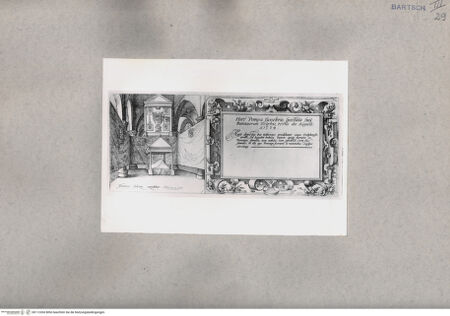 Vorderseite von British Museum [https://www.deutsche-digitale-bibliothek.de/content/lizenzen/rv-ez/] Katafalk von Wilhelm I., Prinz von Oranien, in der Nieuwe Kerk zu Delft, 1584 - , bh112260. Foto.