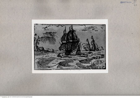 Vorderseite von British Museum [https://www.deutsche-digitale-bibliothek.de/content/lizenzen/rv-ez/] Segelschiffe bei einer Küste - , bh112298. Foto.